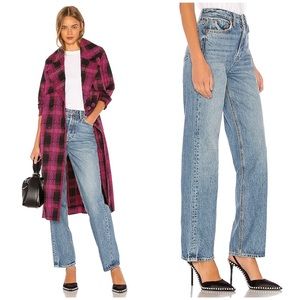 SOLD OUT $258 GRLFRND MICA JEANS STRAIGHT LEG HIGH